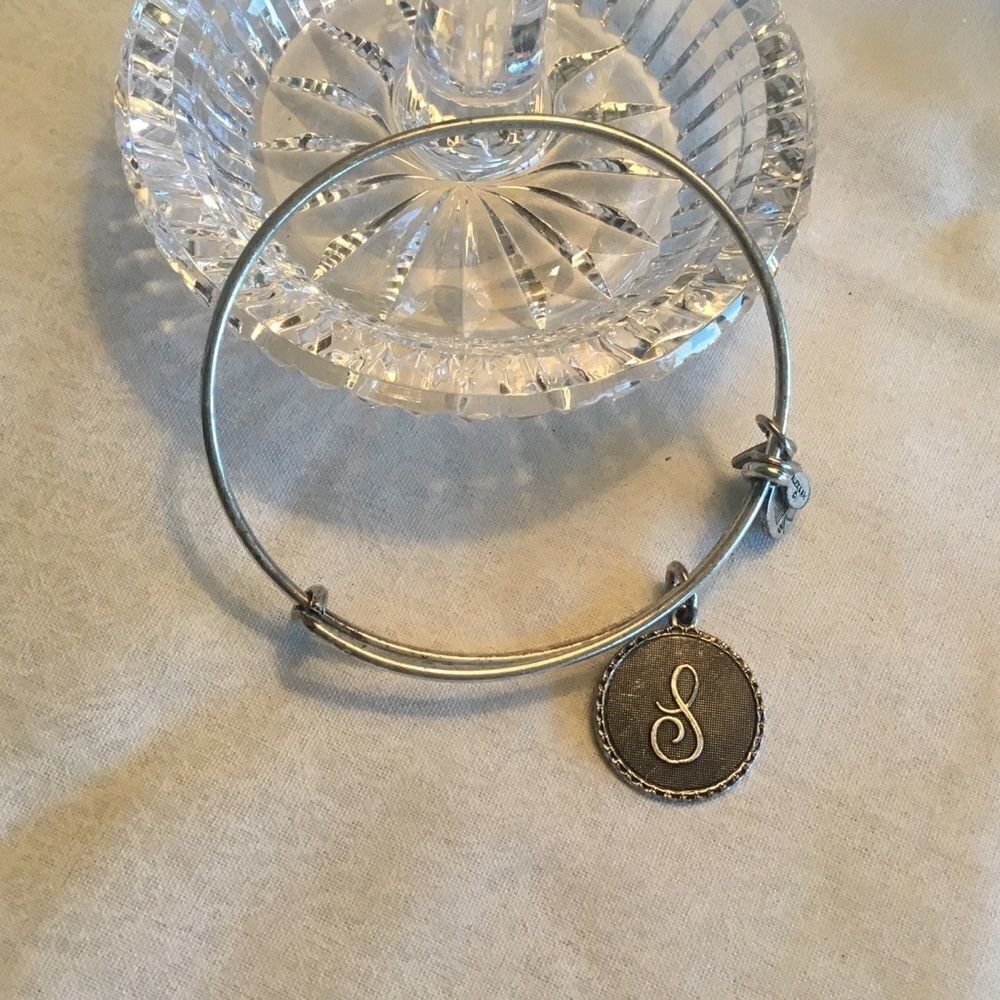 Alex & Ani Silvertone “S” Initial Bracelet